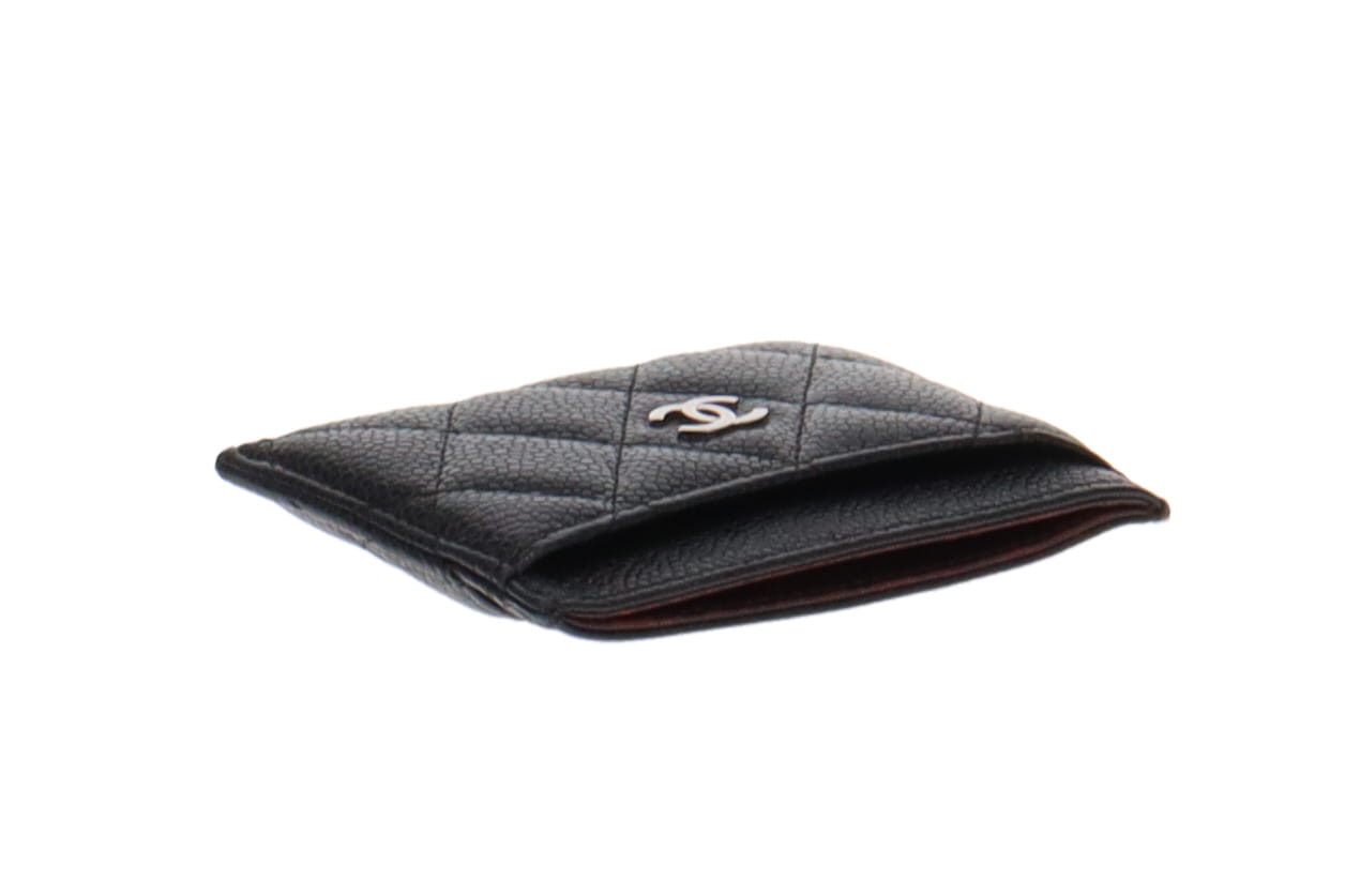 Chanel Black Caviar Leather Classic Card Holder 2016