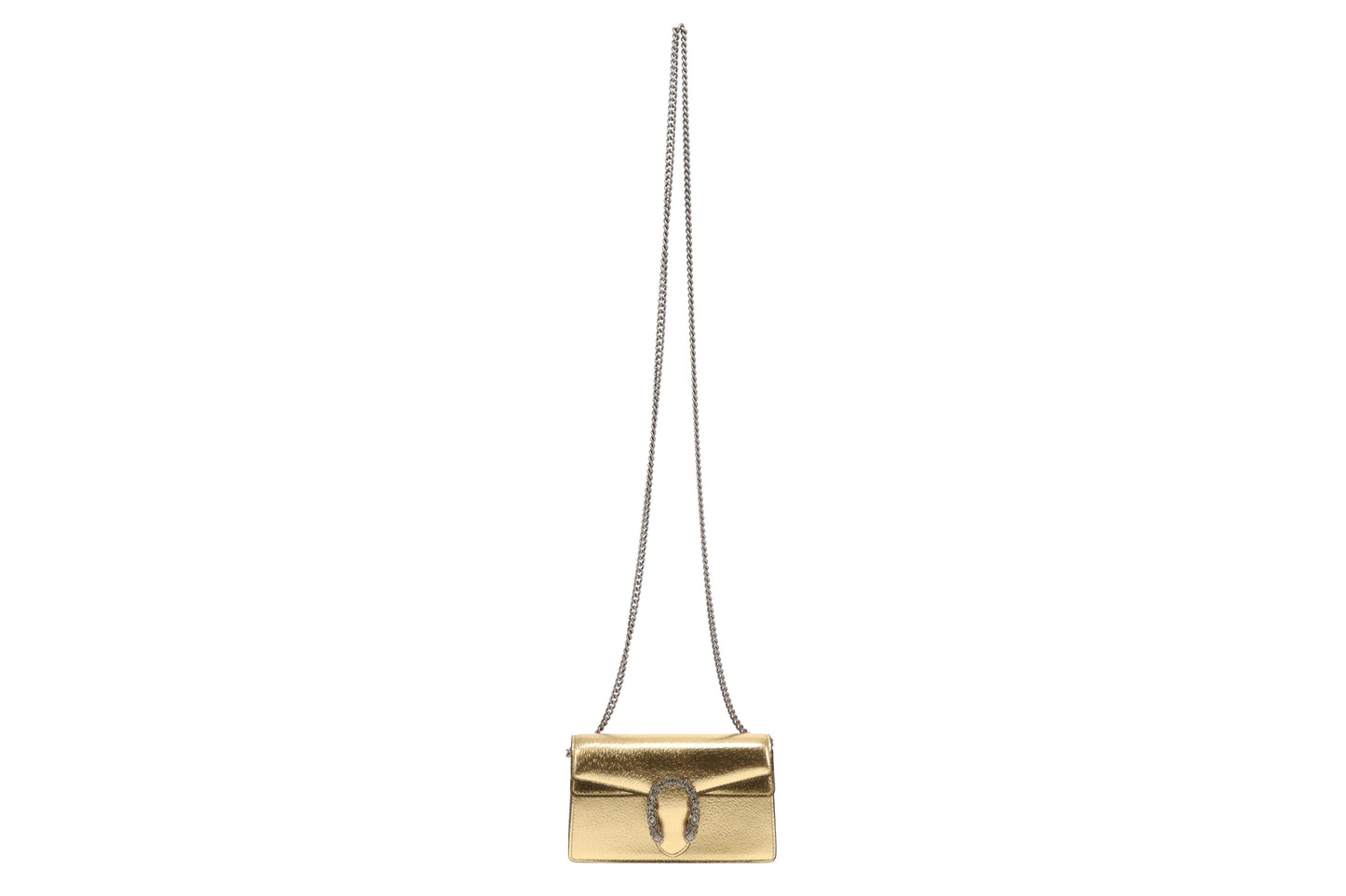 Gucci Gold Leather Super Mini Dionysus