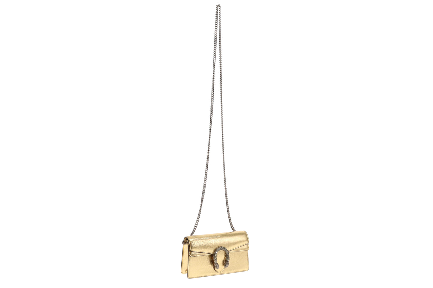 Gucci Gold Leather Super Mini Dionysus