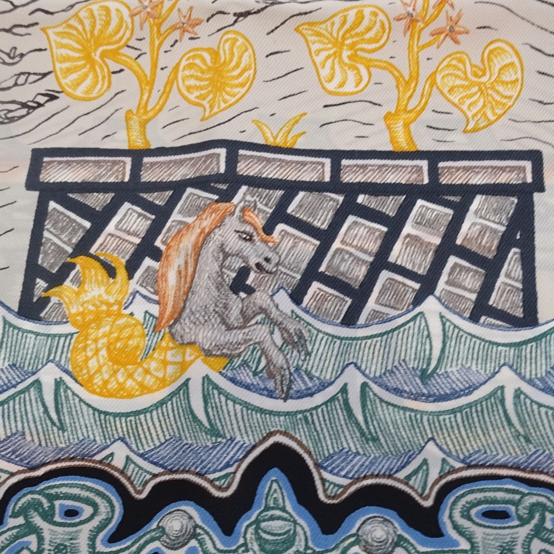 Hermes Scarf 90cm Super Silk Quest