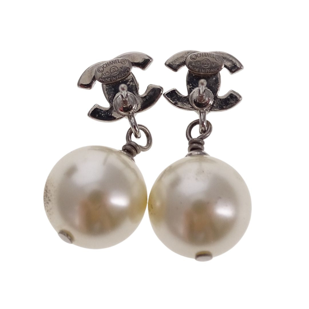Chanel CC and Pearl Drop Earrings 2015
