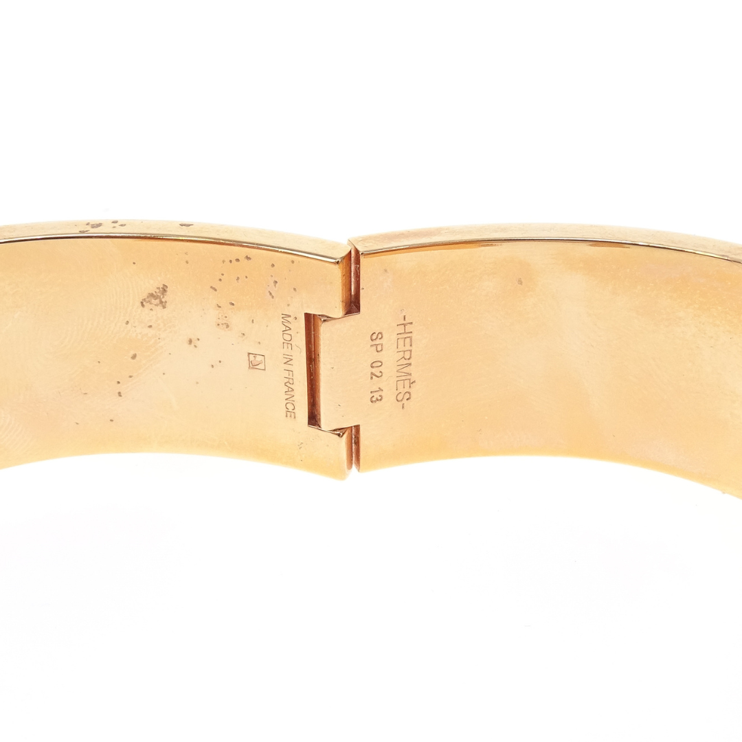 Hermes Rose Candeur Enamel Clic Clac H Bracelet