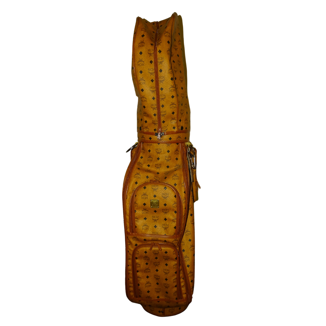MCM Visetos Cognac Golf Bag