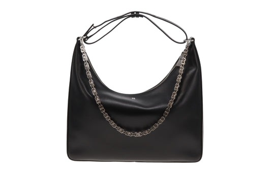 Givenchy Black Leather Moon Cut Out Shoulder Bag