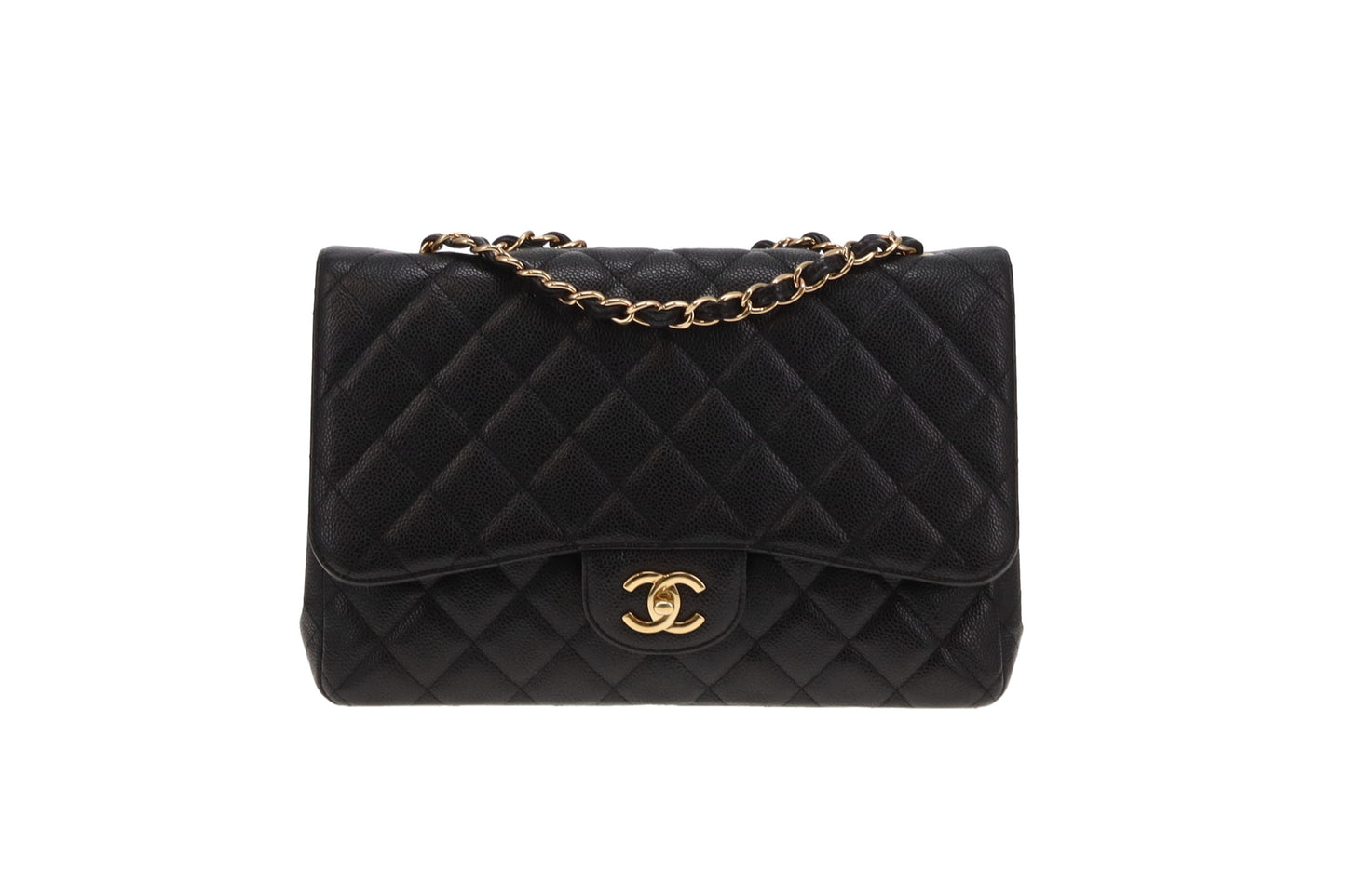 Chanel Classic Jumbo Single Flap Black Caviar GHW 2011