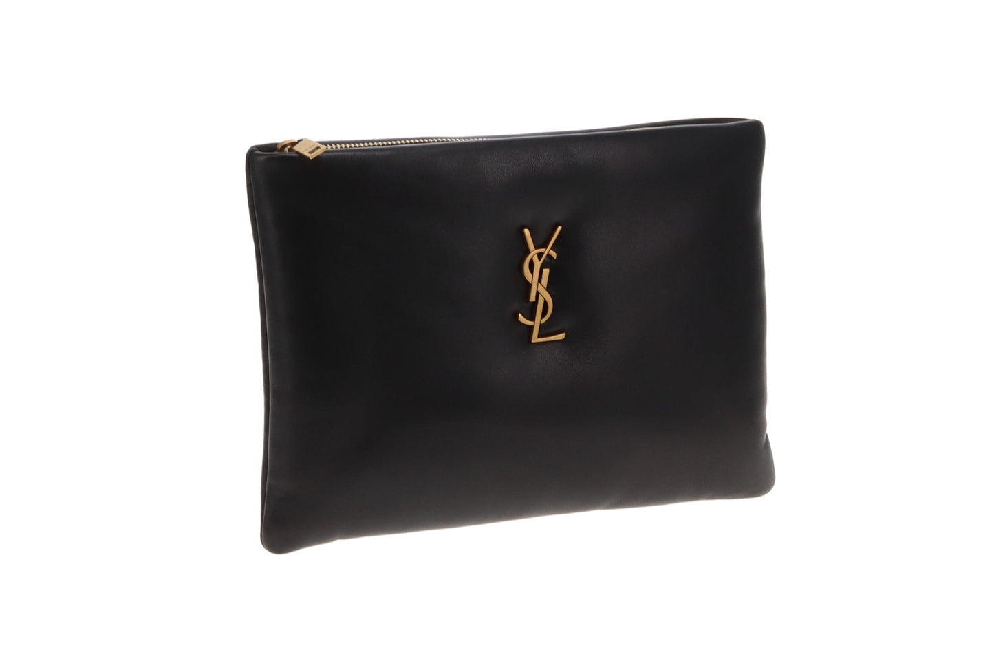 Saint Laurent Calypso Black Lambskin Small Pouch 2023