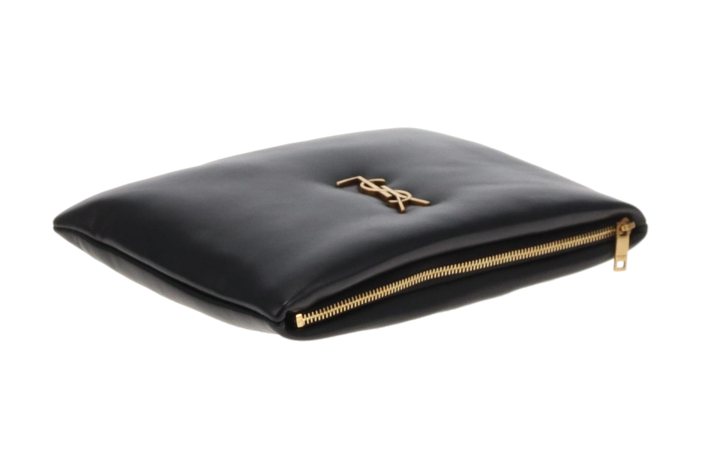 Saint Laurent Calypso Black Lambskin Small Pouch 2023