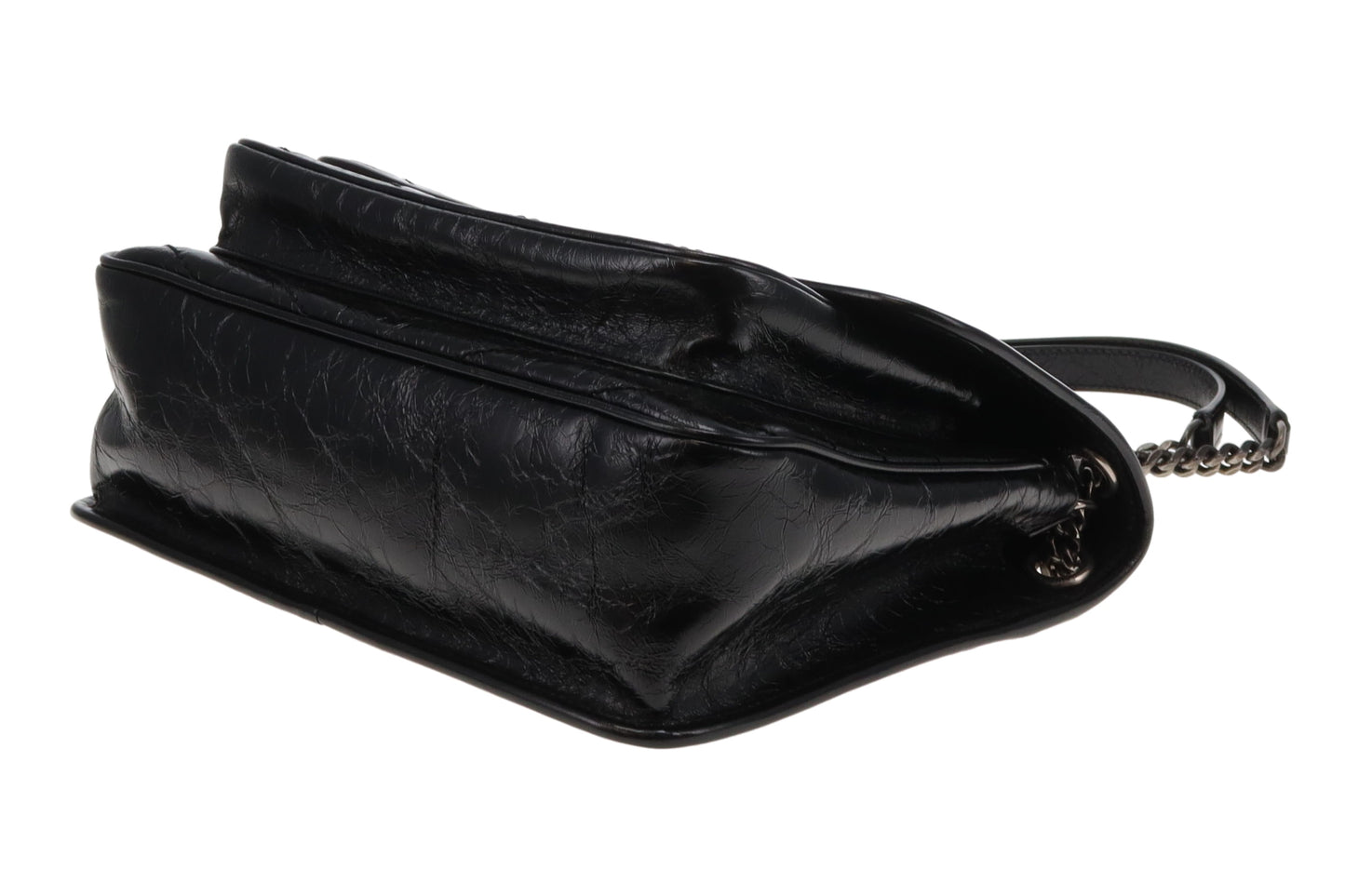 Saint Laurent Black Vintage Leather SHW Medium Niki 2024