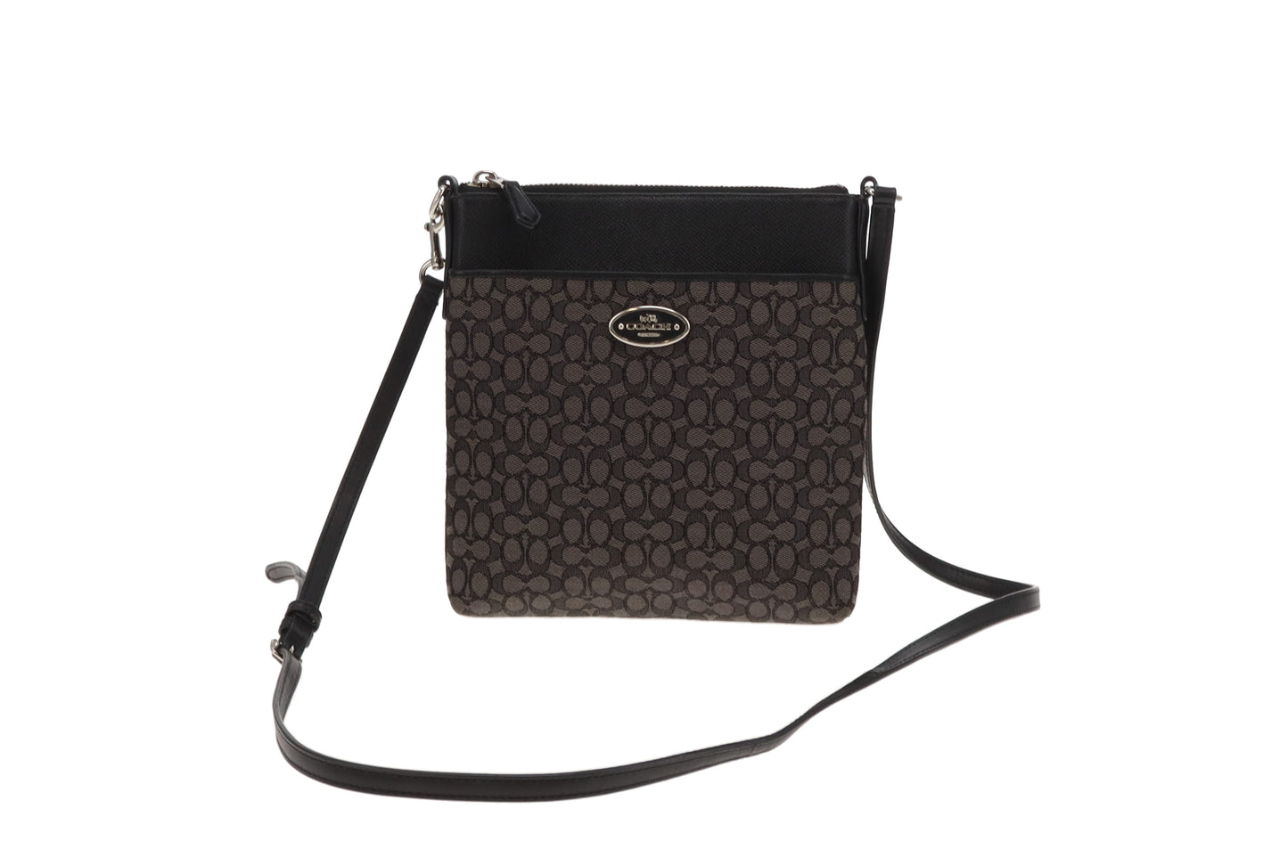Coach Signature Grey Slim messenger Bag