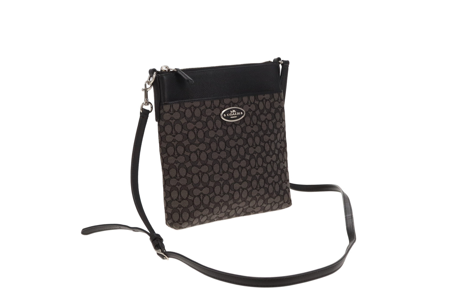 Coach Signature Grey Slim messenger Bag