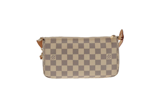 Louis Vuitton Pochette Accessoires Damier Azur with Additional Long Strap MB1148 - 2018
