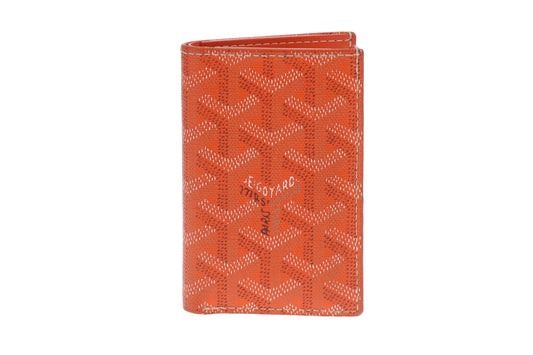 Goyard Folded Card Holder Orange Goyardine
