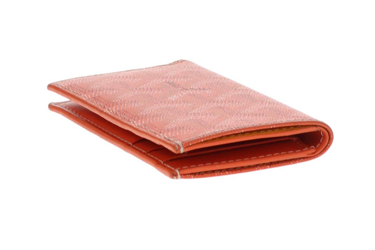 Goyard Folded Card Holder Orange Goyardine