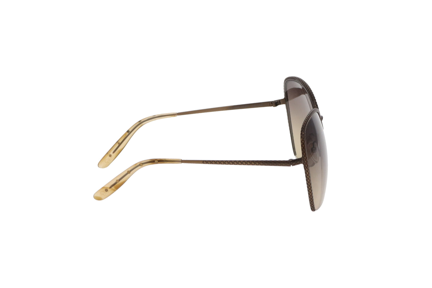 Bottega Veneta Aviator Intrecciato Gold Sunglasses BV200/S