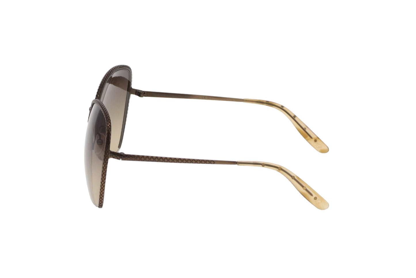 Bottega Veneta Aviator Intrecciato Gold Sunglasses BV200/S