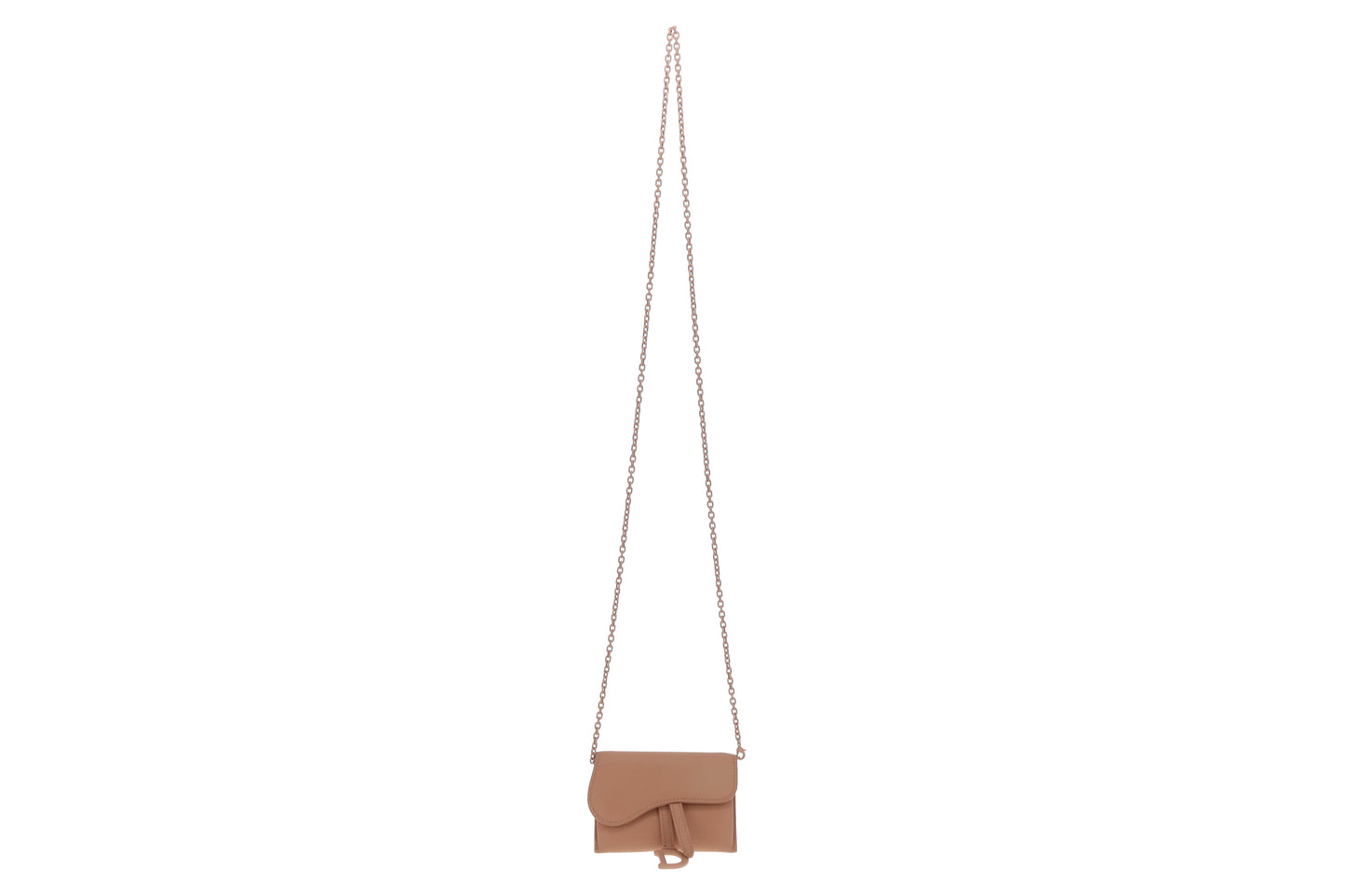 Dior Saddle Chain Wallet Mini Nude Ultramatte 2020