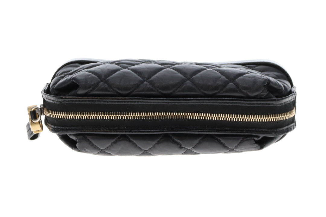 Chanel Gabrielle Cosmetic Pouch Black Calfskin 2018