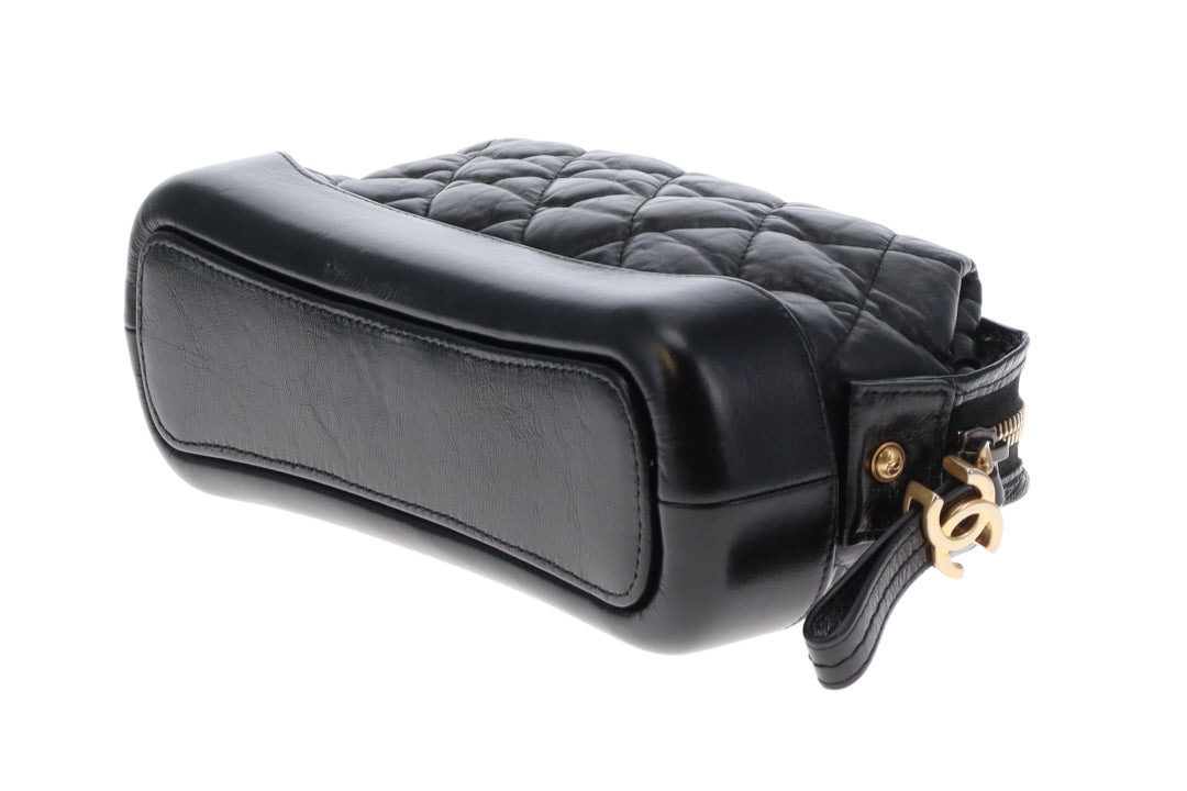 Chanel Gabrielle Cosmetic Pouch Black Calfskin 2018