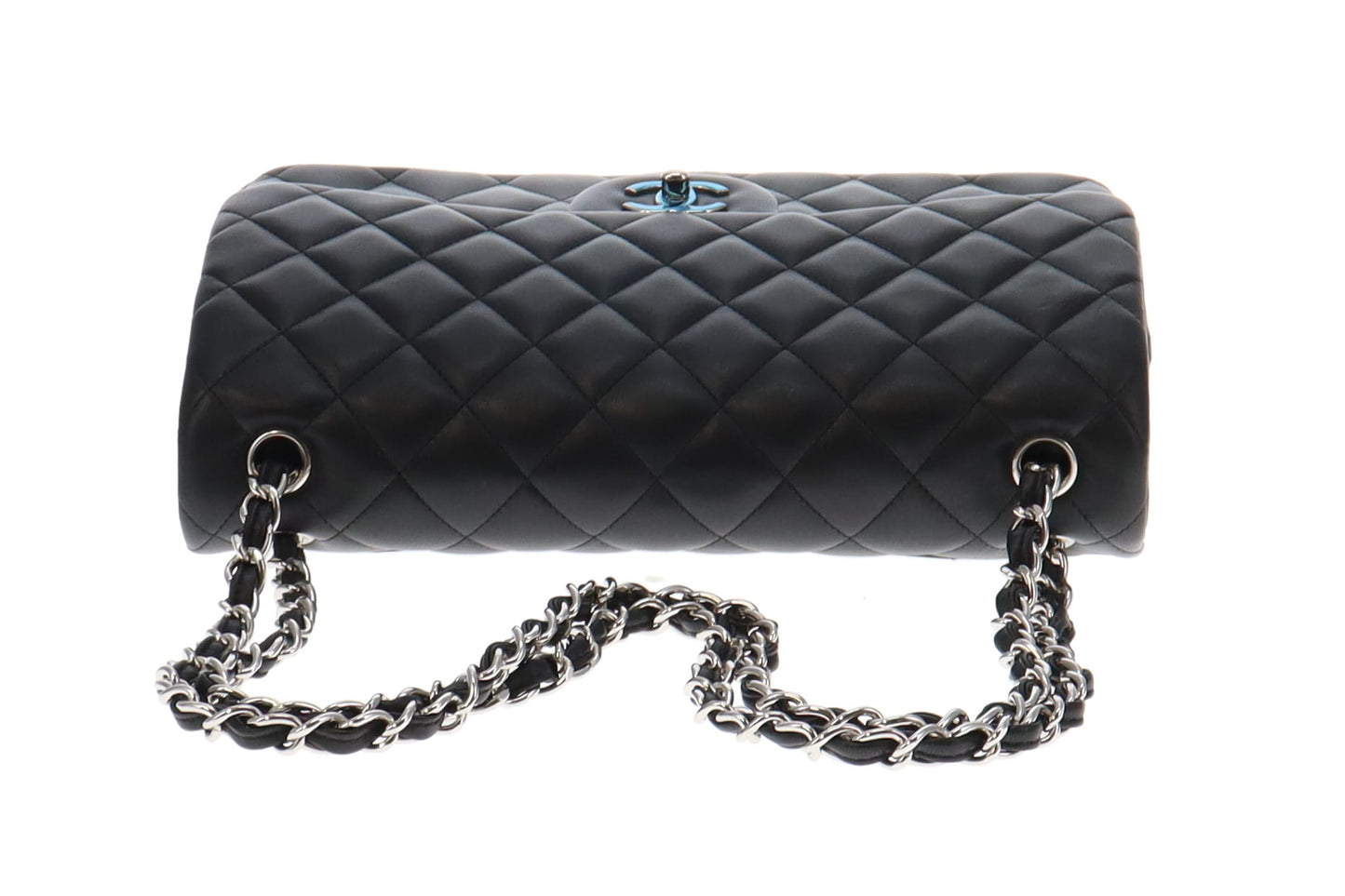Chanel Black Lambskin Classic Jumbo Double Flap 2016