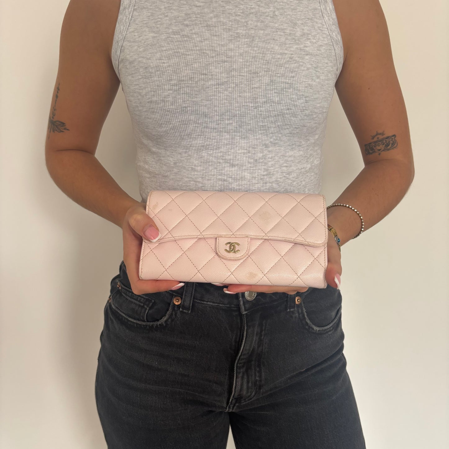 Chanel Long Flap Wallet Baby Pink 2021