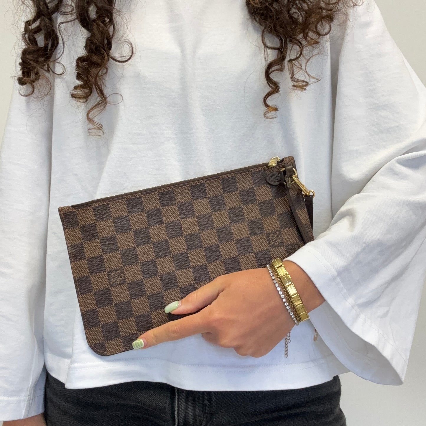 Louis Vuitton Neverfull Pochette Damier Ebene