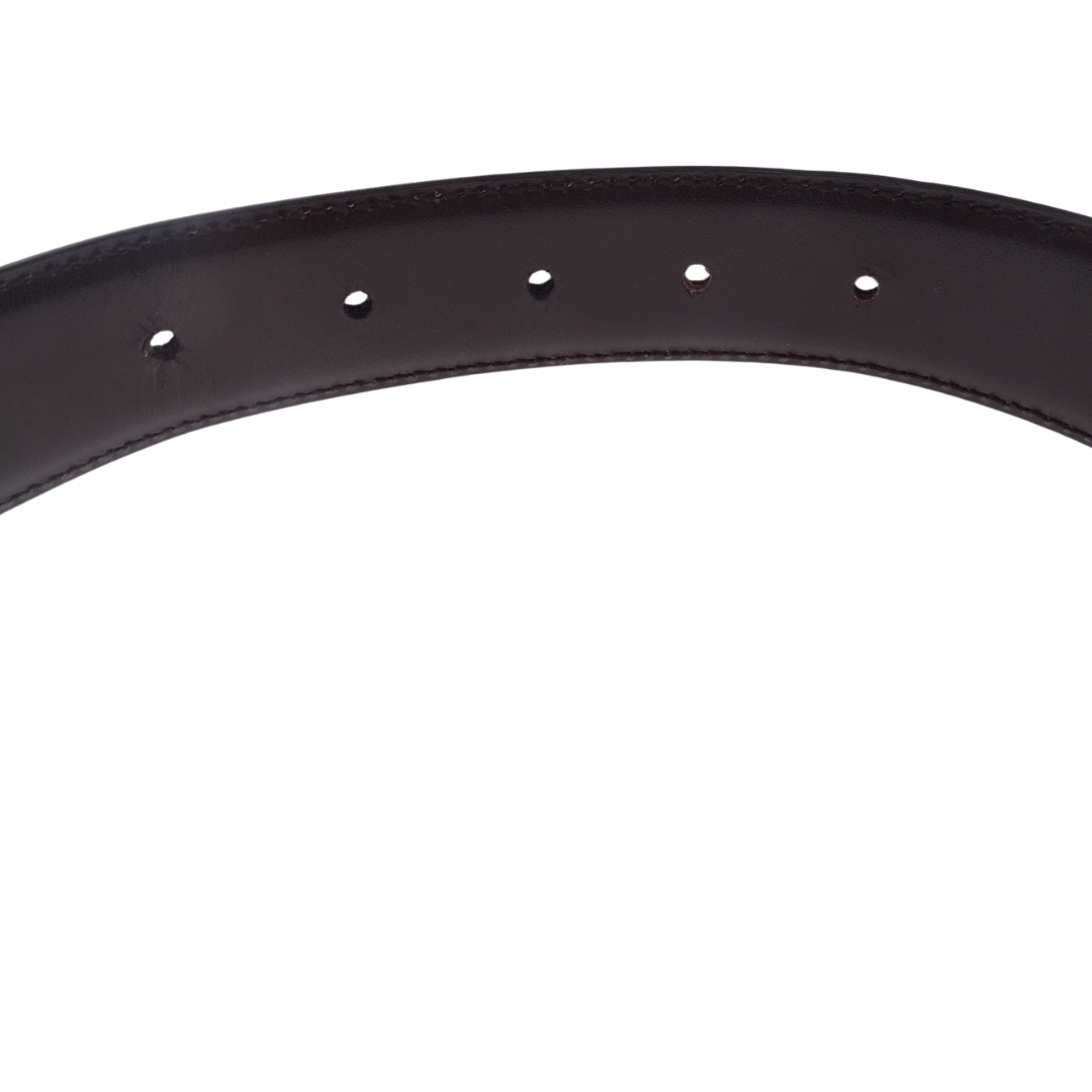 Gucci G Belt Vintage Reversible Black/Brown Leather 80cm