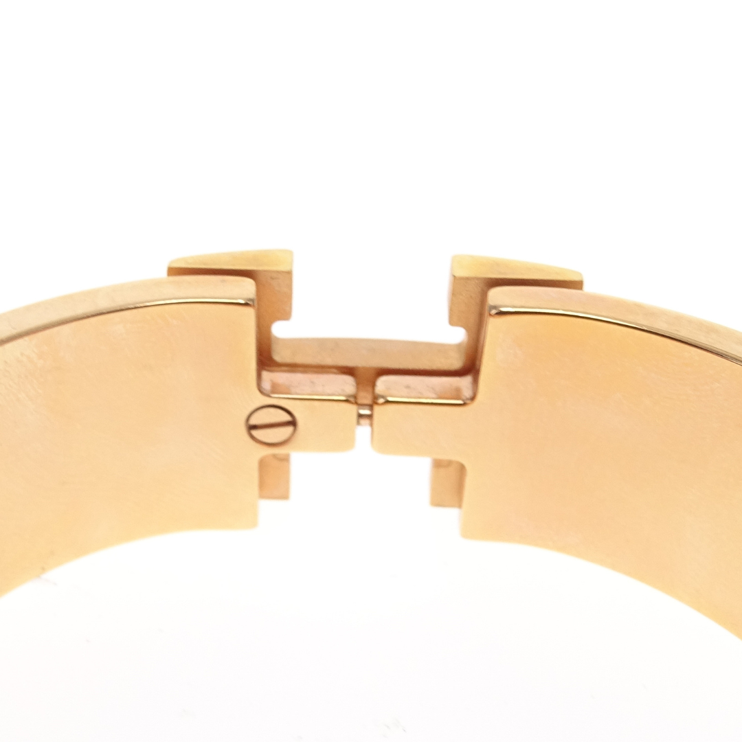 Hermes Rose Candeur Enamel Clic Clac H Bracelet
