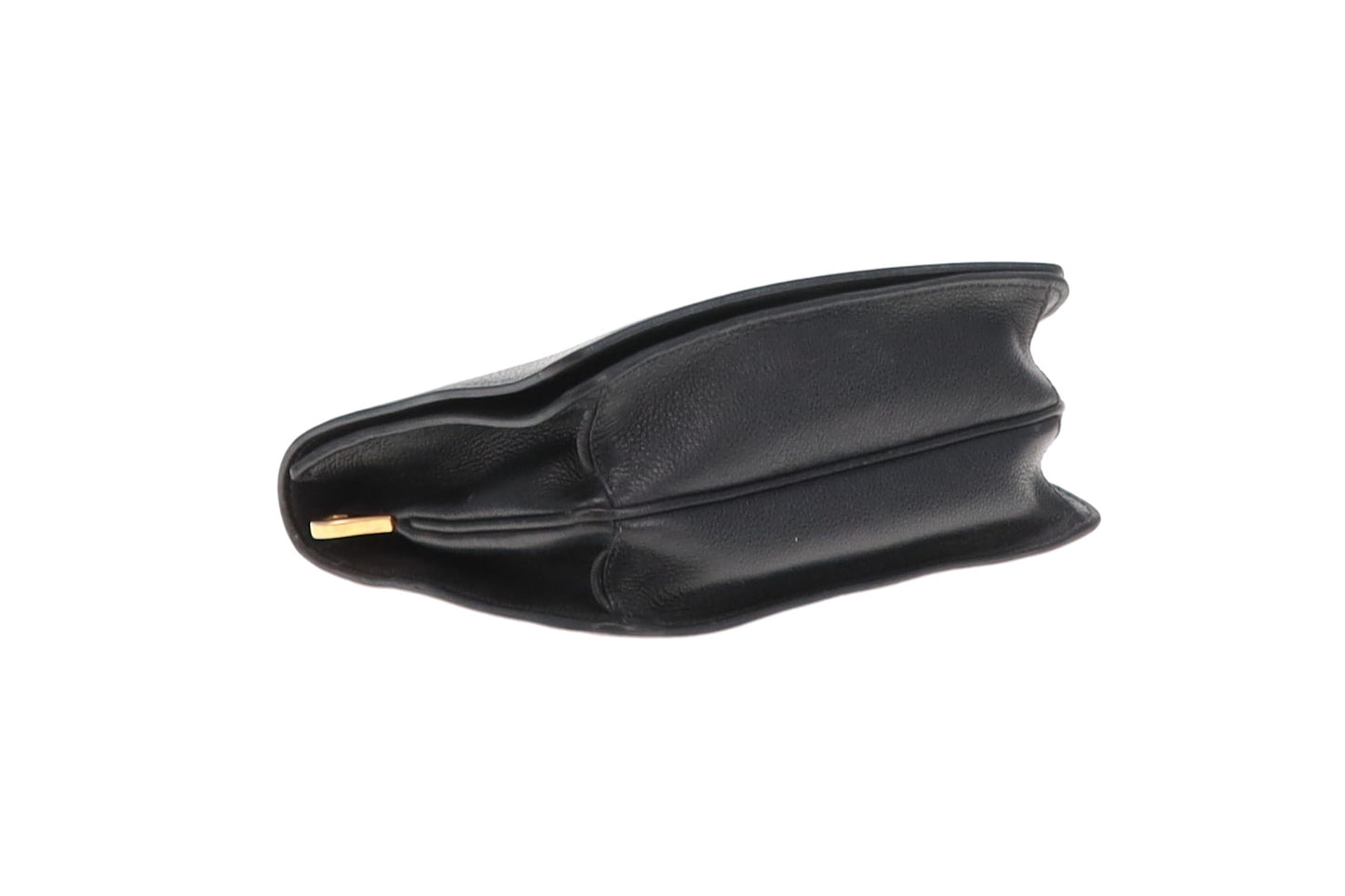 Prada Black Vitello Daino Flap Crossbody Bag