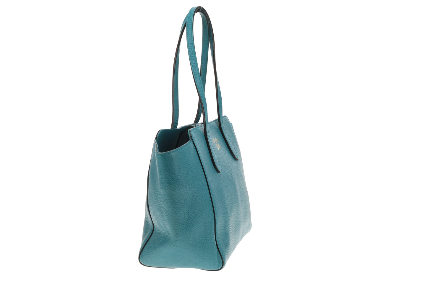 Gucci Teal Leather Swing Tote