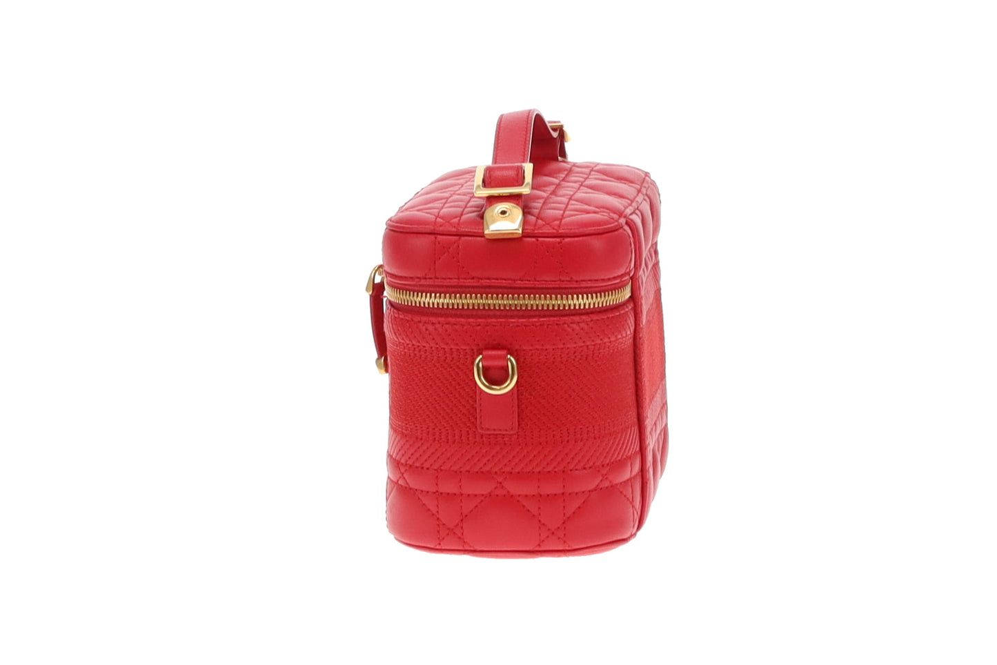 Dior Red Cannage Leather DiorTravel Vanity with Strap 2021