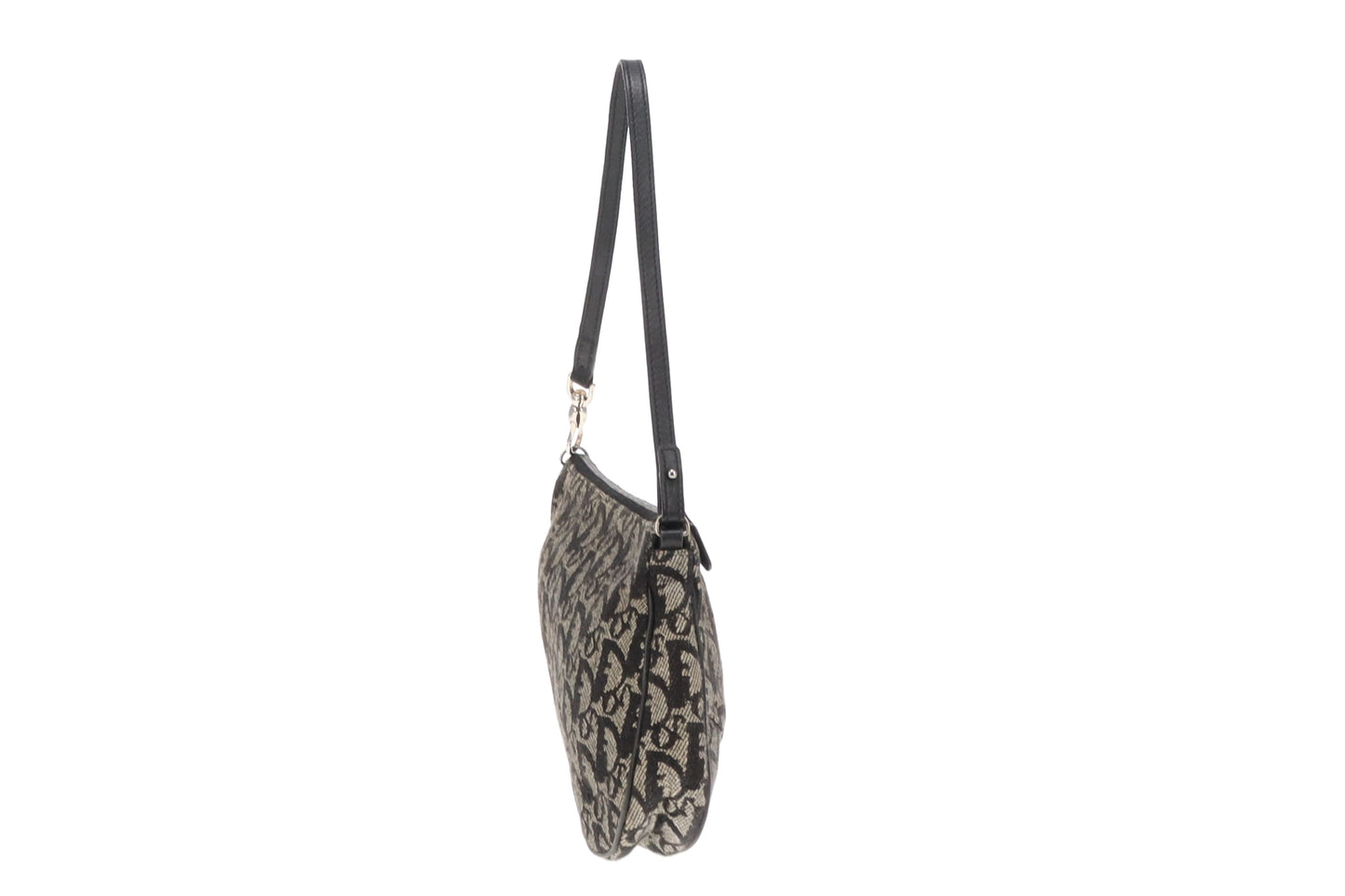 Dior Black/Grey Oblique Mini Saddle Pochette
