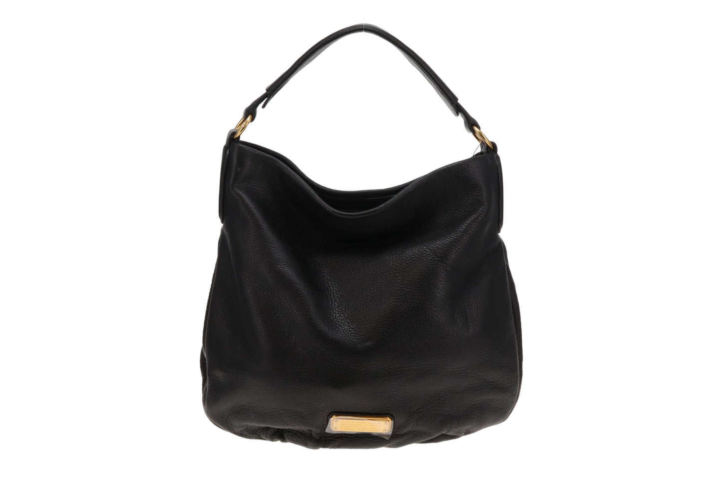Marc Jacobs Q Hillier Leather Hobo Black Leather