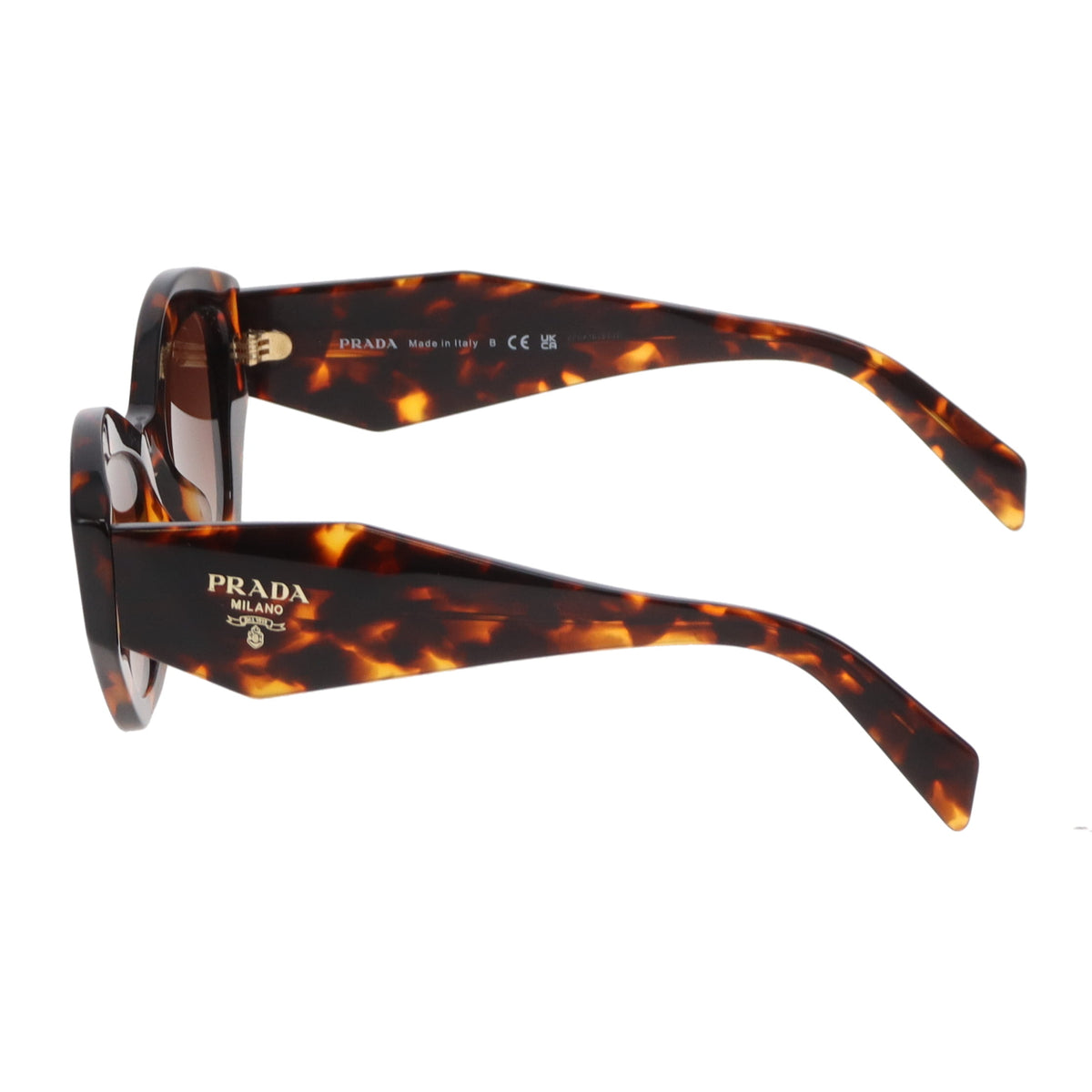 Prada Dark Tortoise Modern Cat Eye SPR07Y Sunglasses