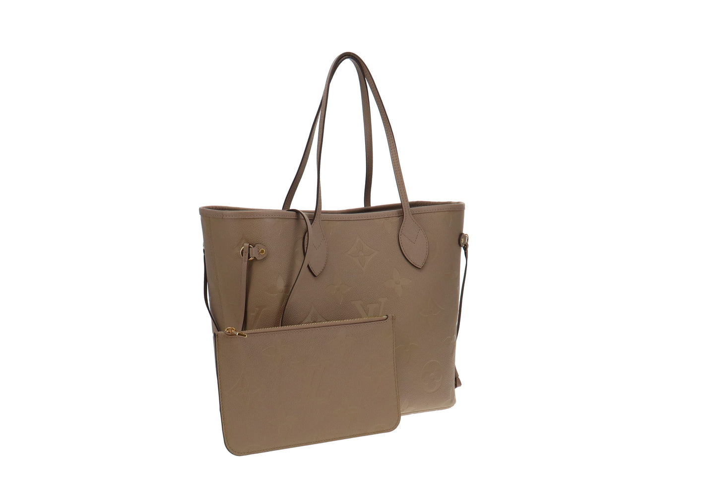Louis Vuitton Dune Monogram Empreinte Neverfull MM with Pochette (NFID Chip)