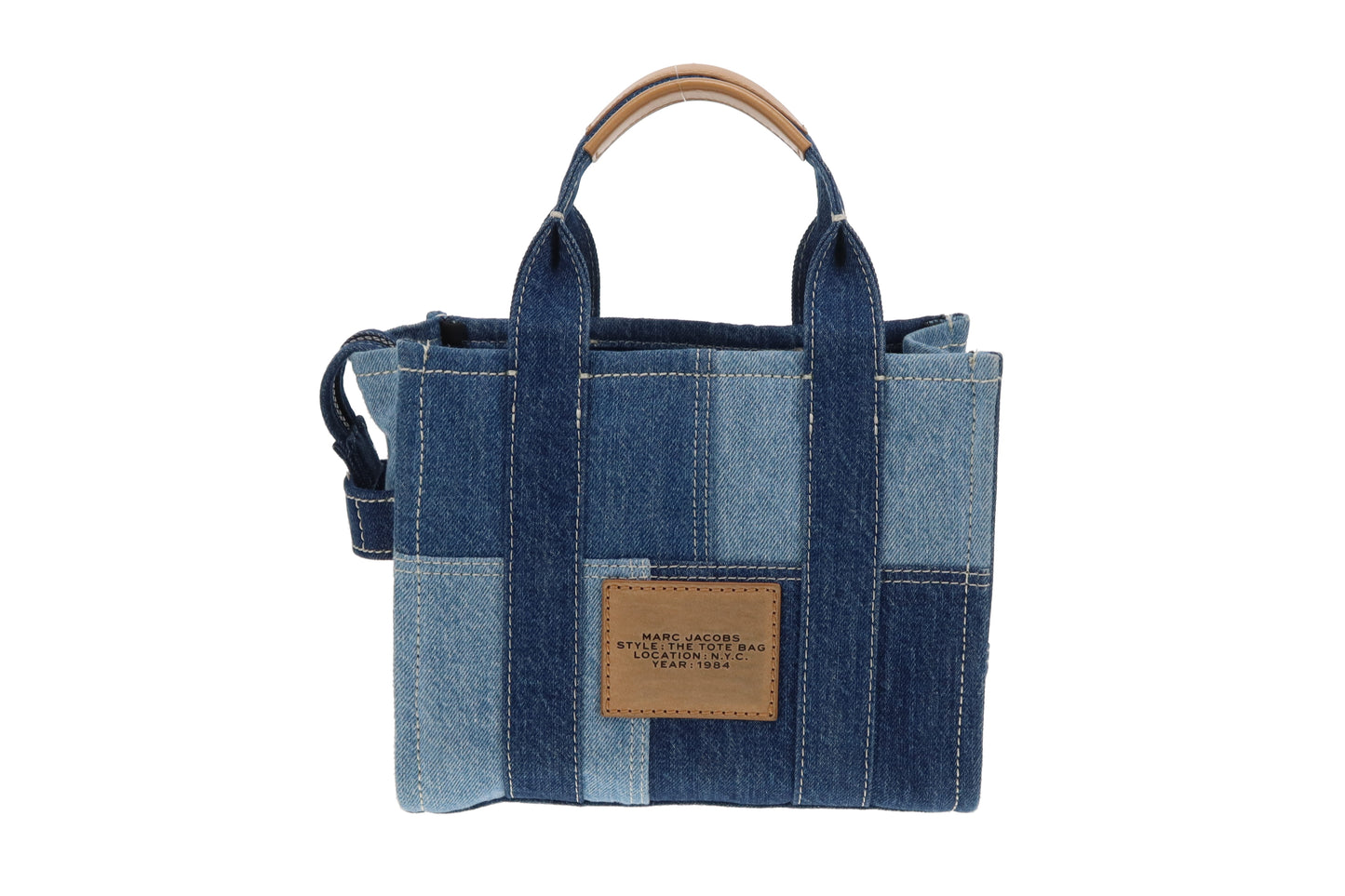 Marc Jacobs The Tote Bag Small Denim Patchwork