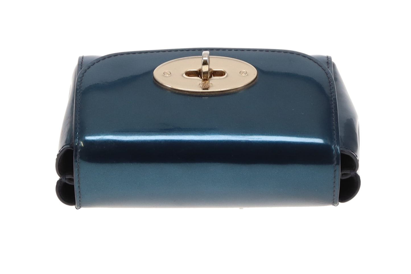 Mulberry Mini Lily In Midnight Blue Mirror Metallic Leather