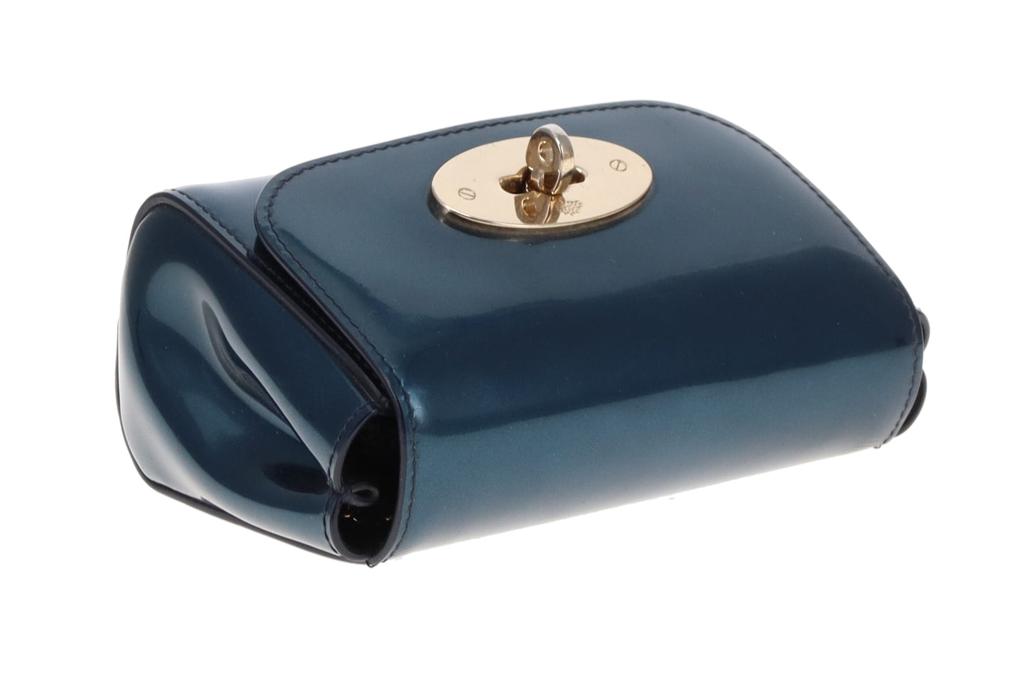 Mulberry Mini Lily In Midnight Blue Mirror Metallic Leather