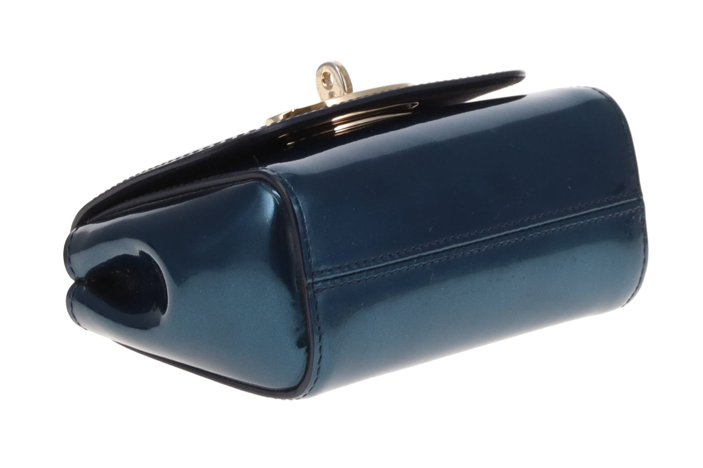 Mulberry Mini Lily In Midnight Blue Mirror Metallic Leather