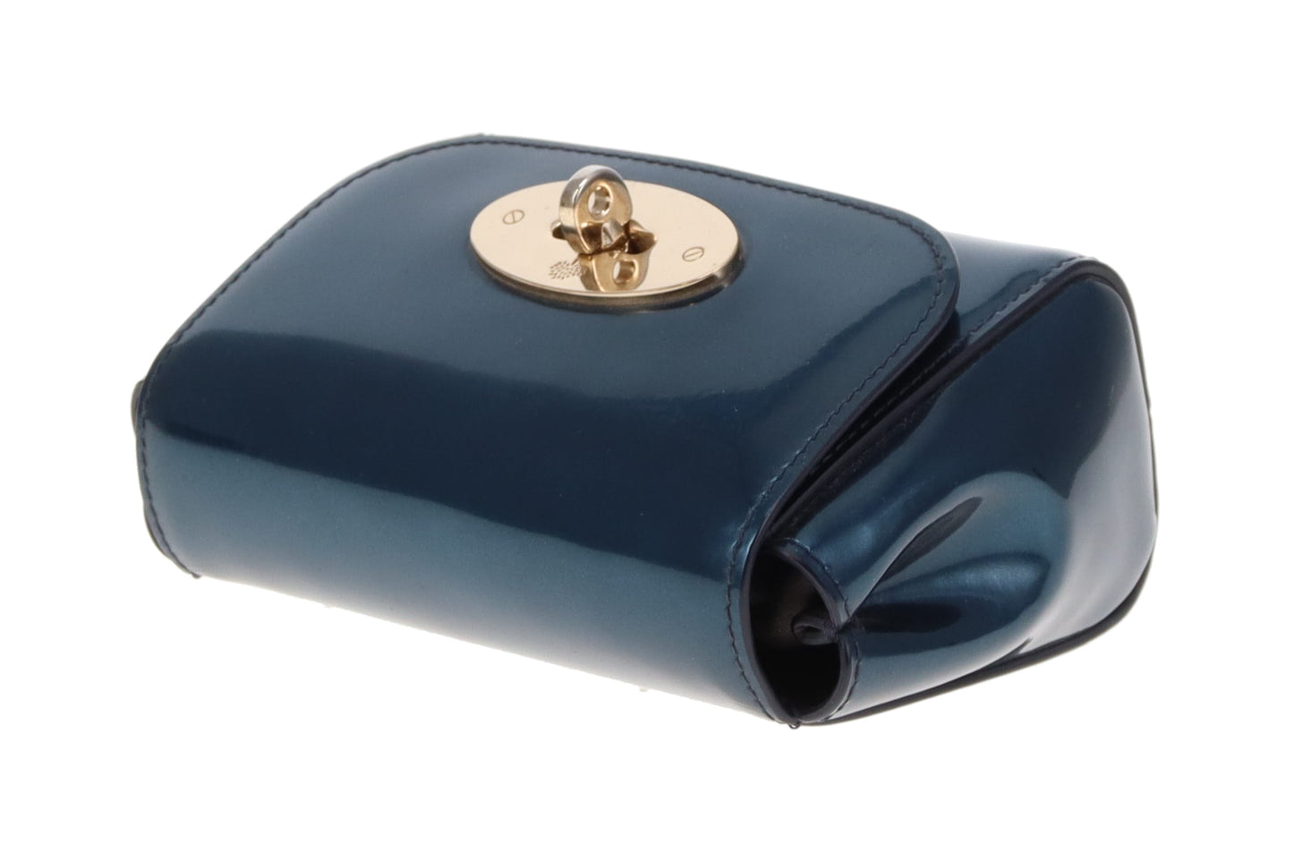 Mulberry Mini Lily In Midnight Blue Mirror Metallic Leather