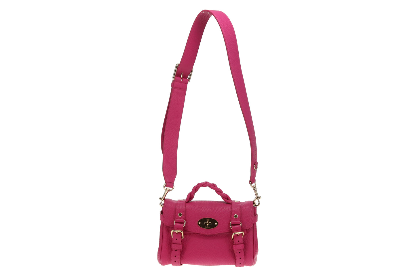 Mulberry Alexa Mini In Mulberry Pink Heavy Grain Leather