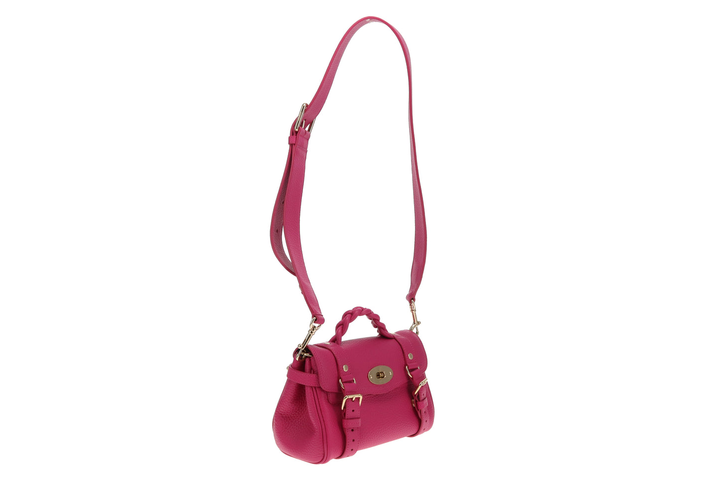 Mulberry Alexa Mini In Mulberry Pink Heavy Grain Leather