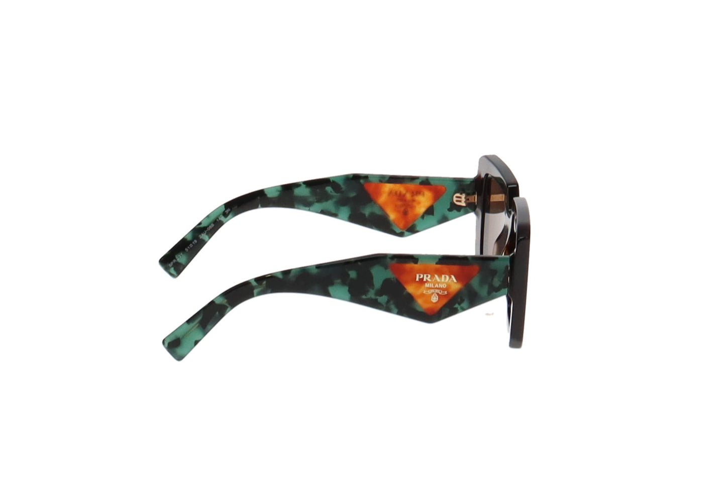 Prada Square Coffee Lens with Turquoise Tortoise Frame SPR23Y Sunglasses