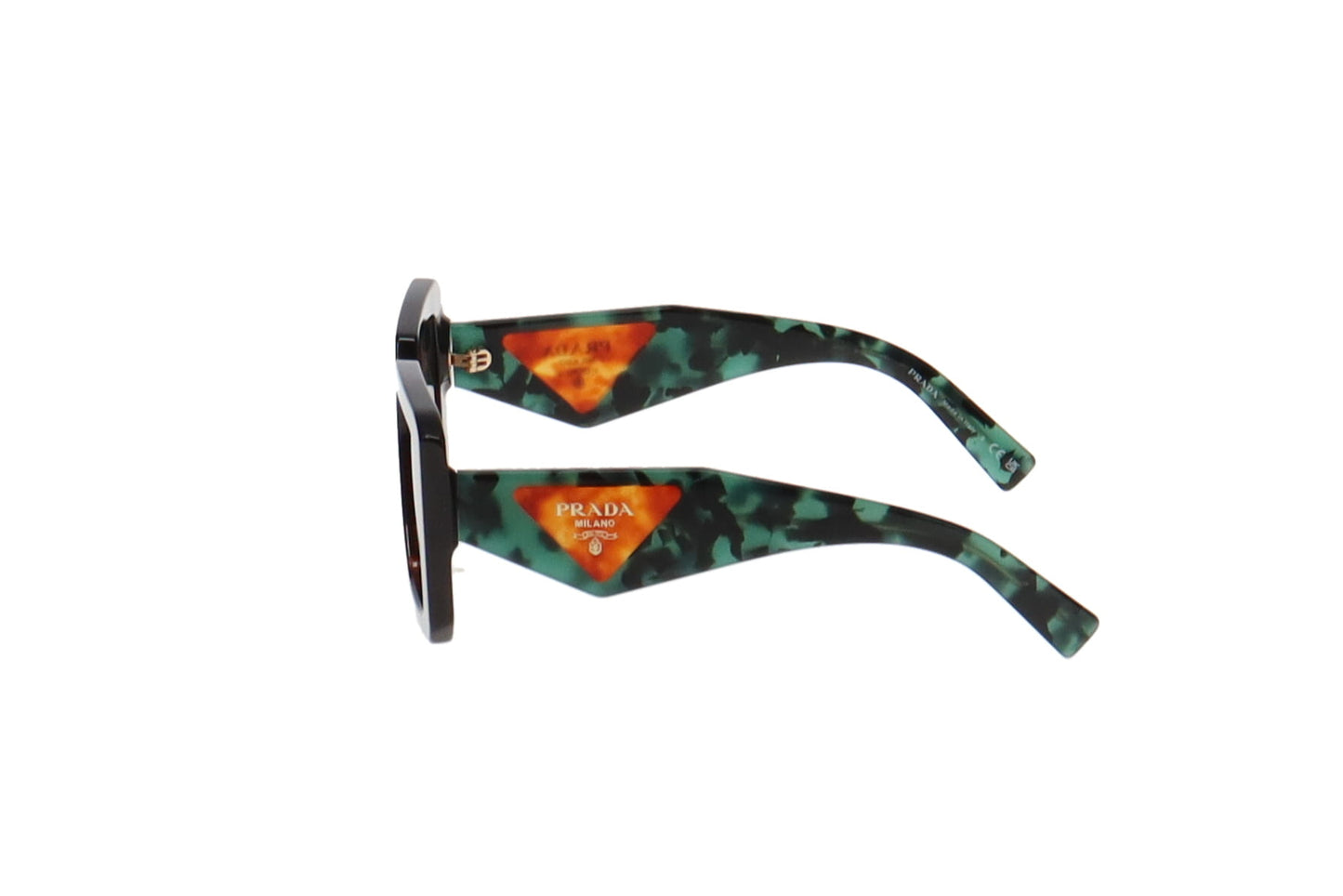 Prada Square Coffee Lens with Turquoise Tortoise Frame SPR23Y Sunglasses