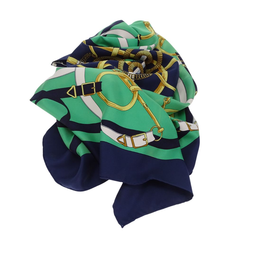 Hermes Eperon D Or Scarf 90 100% Silk