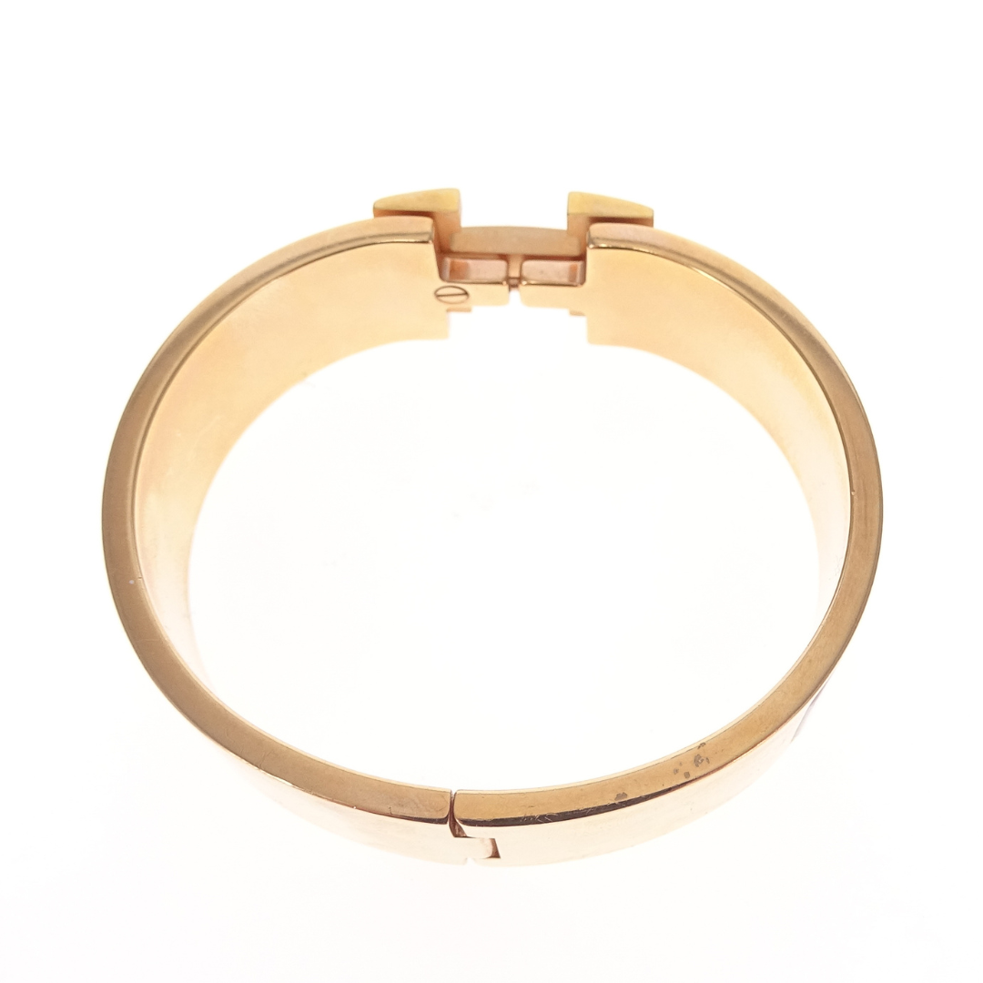 Hermes Rose Candeur Enamel Clic Clac H Bracelet