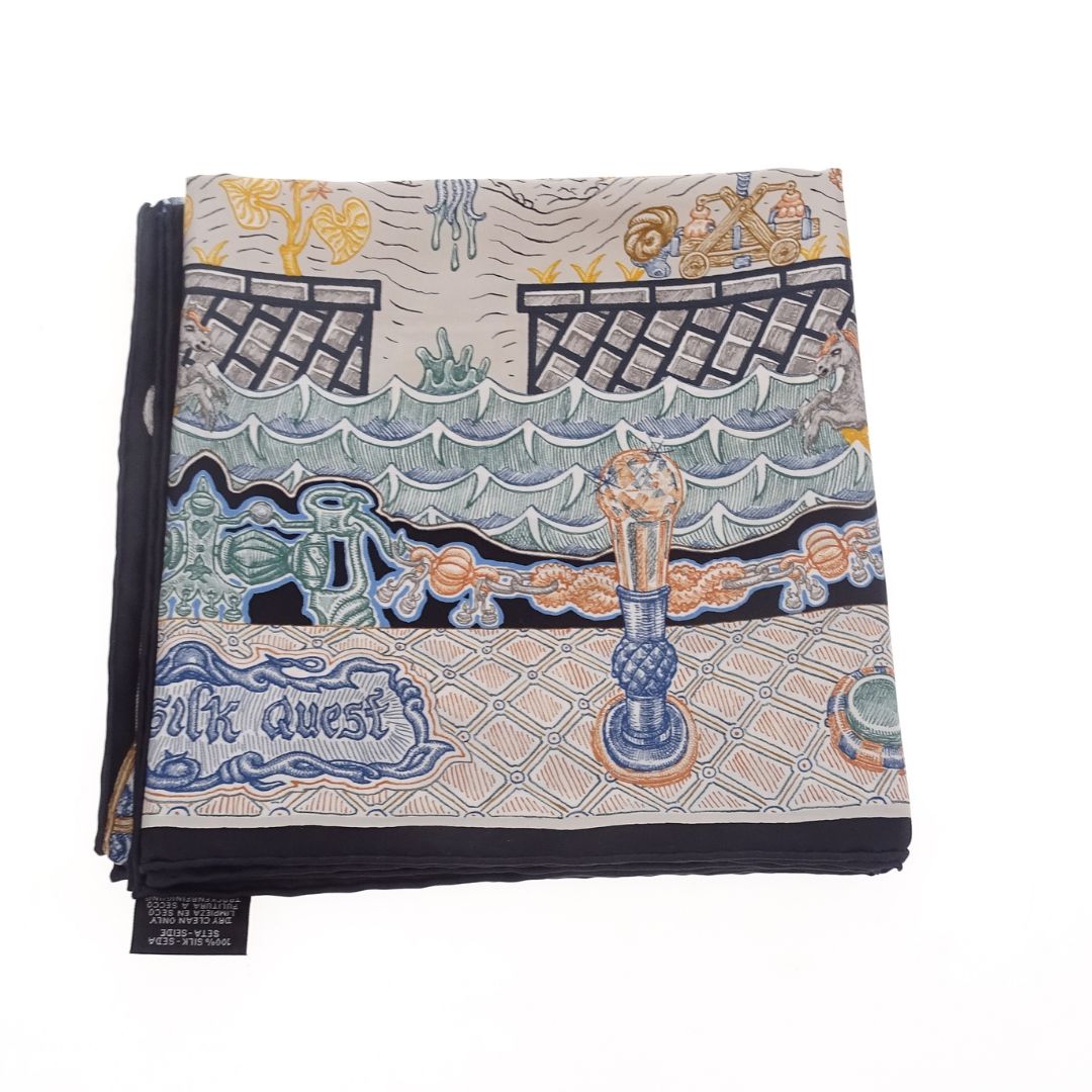 Hermes Scarf 90cm Super Silk Quest