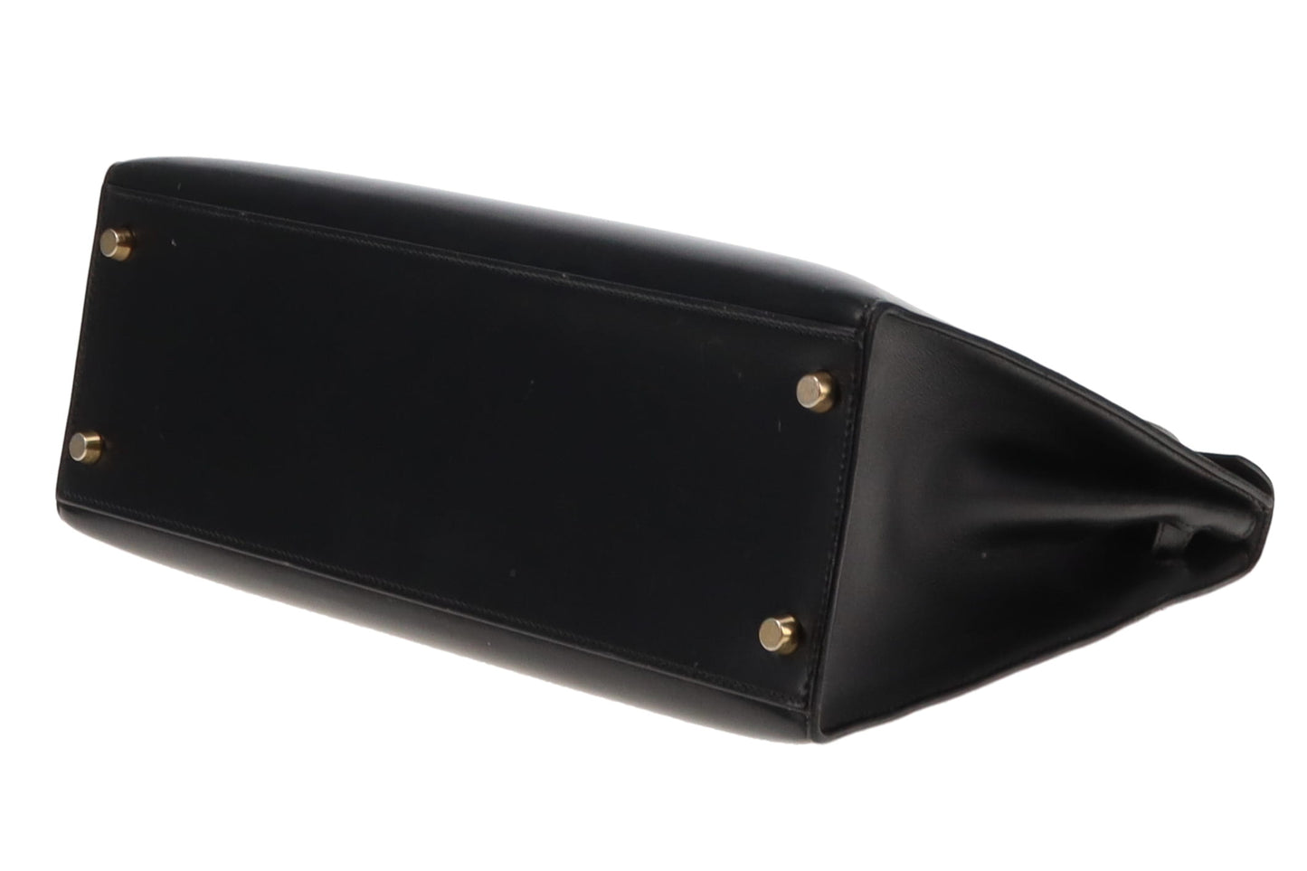 Hermes Black Box Leather GHW Vintage Kelly 32 1994