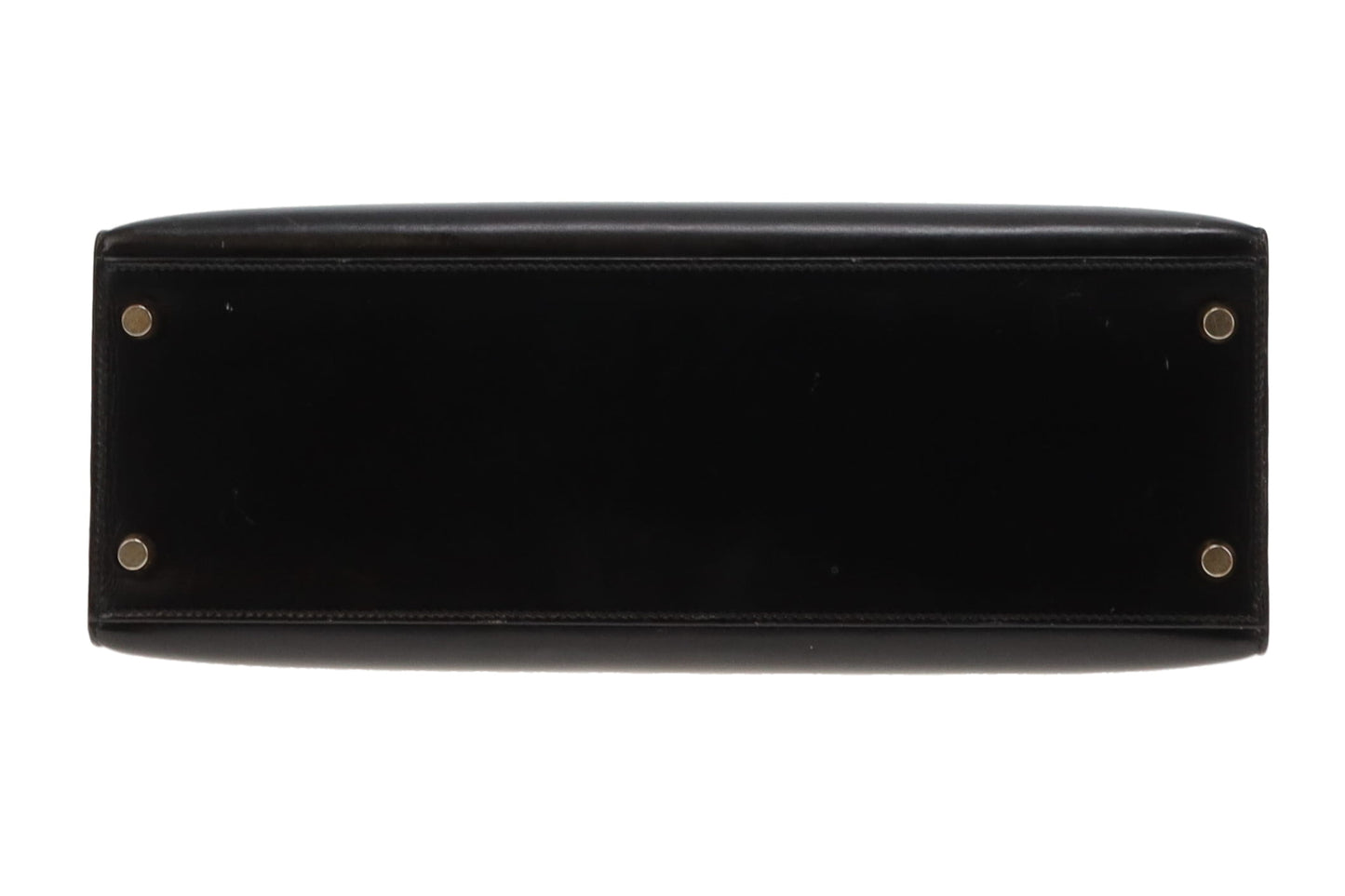 Hermes Black Box Leather GHW Vintage Kelly 32 1994