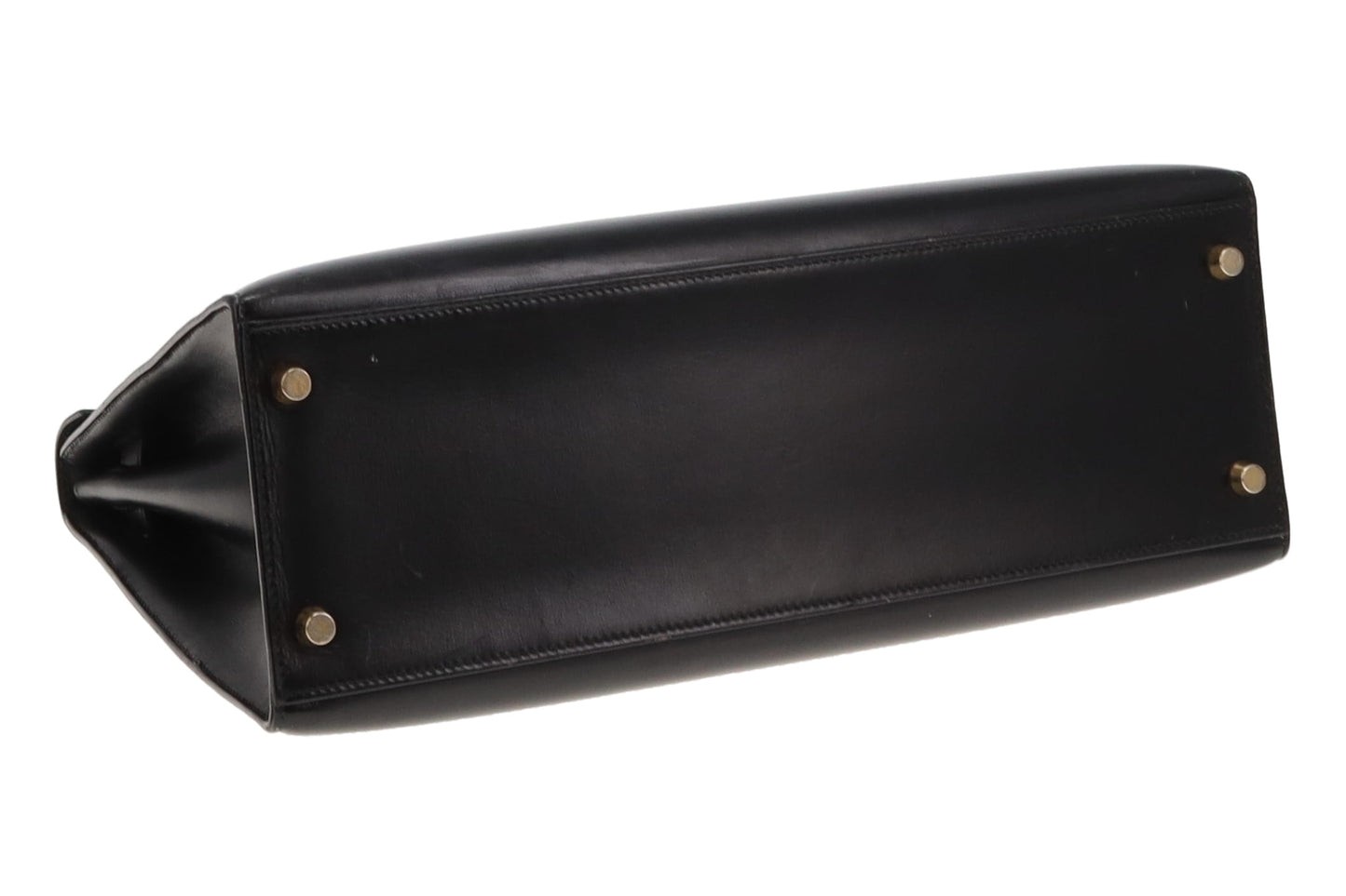 Hermes Black Box Leather GHW Vintage Kelly 32 1994