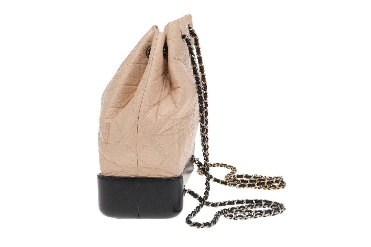 Chanel Beige Aged Calfskin and Black Leather Gabrielle Backpack 2018